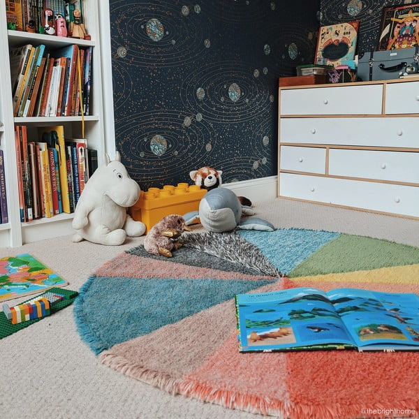 Wełniany dywan dziecięcy tkany ręcznie odpowiedni do prania ø120 cm Pie Chart – Lorena Canals-image-4