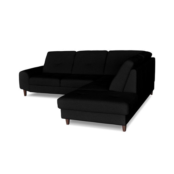 Czarny rozkładany narożnik prawostronny Windsor  & Co. Sofas Beta-image-1