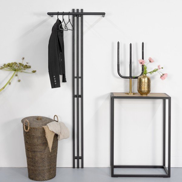 Czarny metalowy wieszak ścienny 65 cm Senza – Spinder Design-image-1