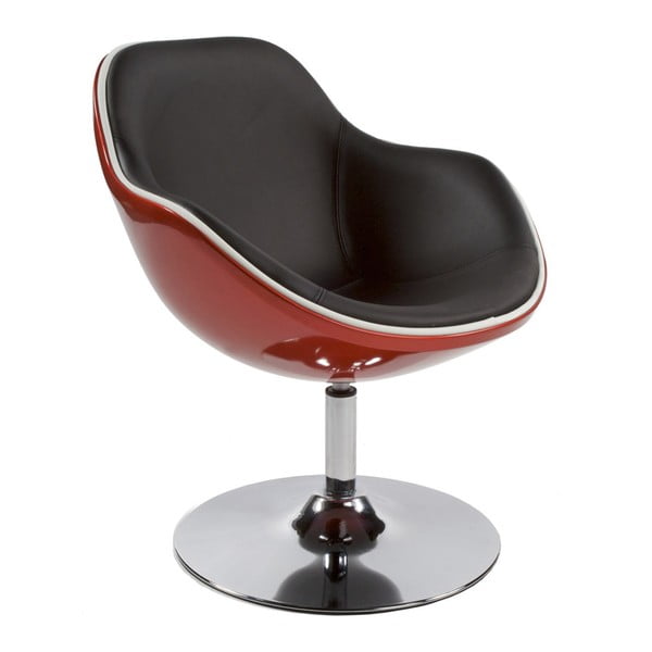 Czarno-czerwony fotel obrotowy Kokoon Design Daytona