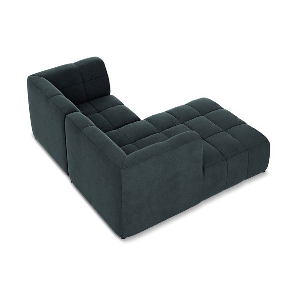 Niebieski aksamitny narożnik (lewostronny/z szezlongiem) Aloha – Makamii-image-4