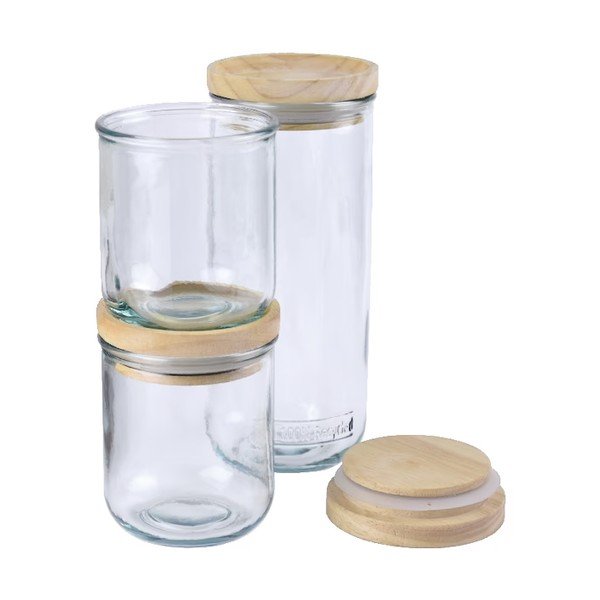 Zestaw 3 szklanych pojemników Hermetic – Ego Dekor