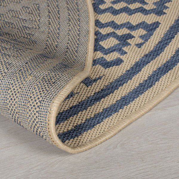Niebiesko-beżowy okrągły dywan odpowiedni na zewnątrz ø 160 cm Moretti – Flair Rugs-image-3