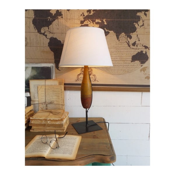 Lampa stołowa z podstawą z drewna sosnowego Orchidea Milano Birillo