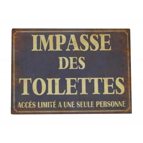 Tabliczka 21x15 cm Impasse Des Toilettes – Antic Line