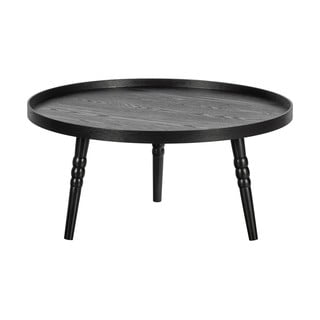 Czarny stolik WOOOD Ponto, ø 75 cm