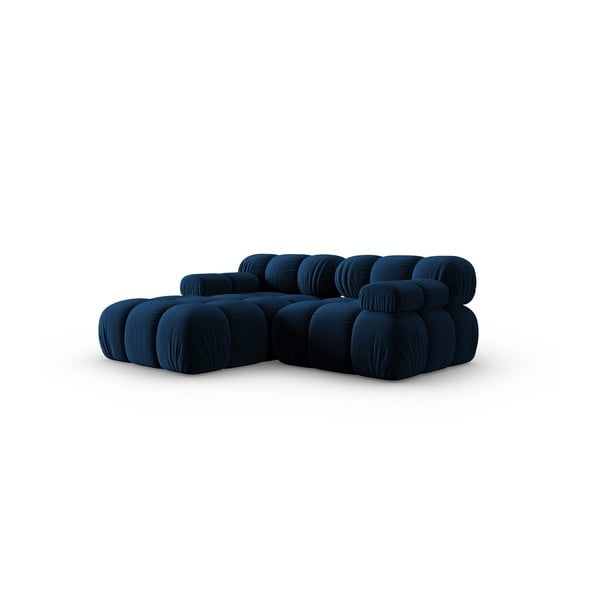 Niebieska aksamitna sofa 191 cm Bellis – Micadoni Home-image-3