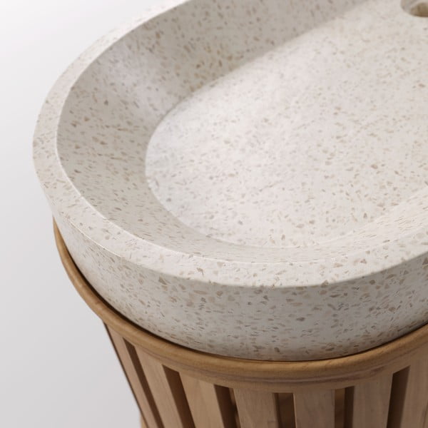 Szafka z umywalką z drewna tekowego Kave Home Rokia-image-3