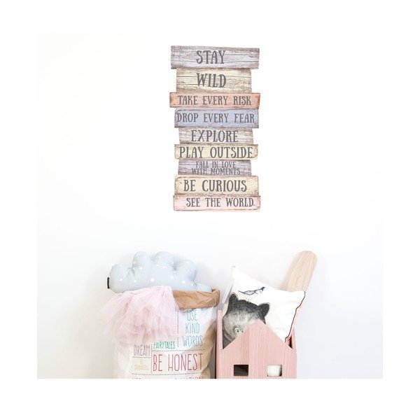 Tablica dekoracyjna Little Nice Things Wild Rules, 50x30 cm-image-1