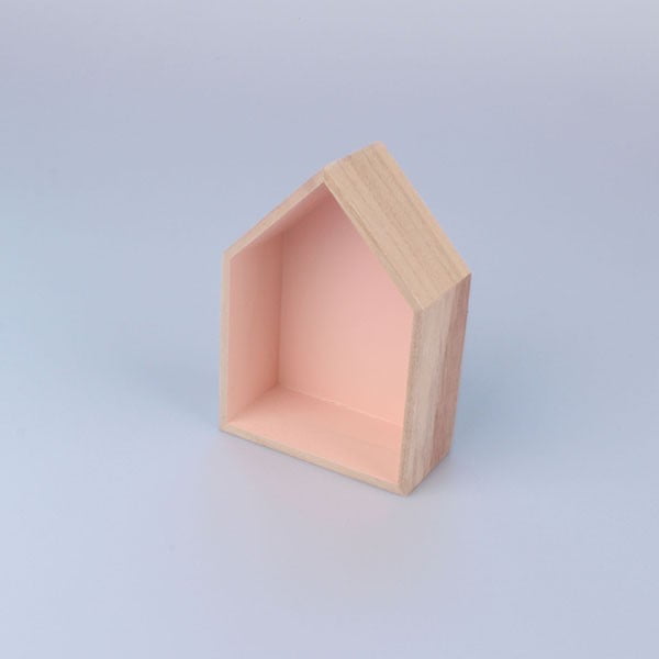 Półka wisząca Domek 12x17 cm, różowa