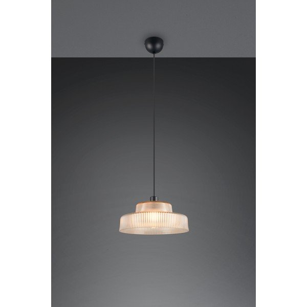 Lampa wisząca w bursztynowym kolorze ze szklanym kloszem ø 35 cm Abella – Reality-image-1