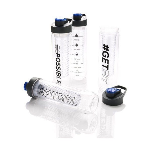 Butelka z napisem motywującym z sitkiem na owoce XD Design Getfit, 800 ml-image-1