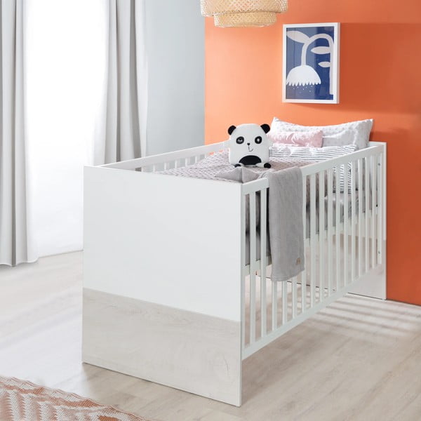 Biało-jasnoszare łóżeczko 70x140 cm Julia – Roba-image-4