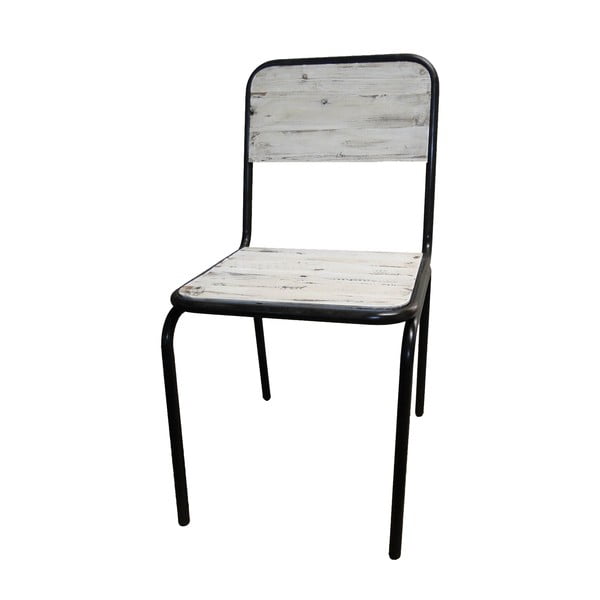 Białe krzesło z litego drewna jodłowego Industrial – Antic Line