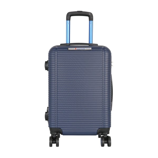 Niebieska walizka podręczna na kółkach Travel World Bobby