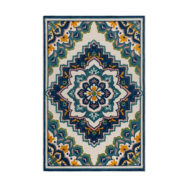 Niebieski dywan odpowiedni na zewnątrz 200x290 cm Beach Floral – Flair Rugs