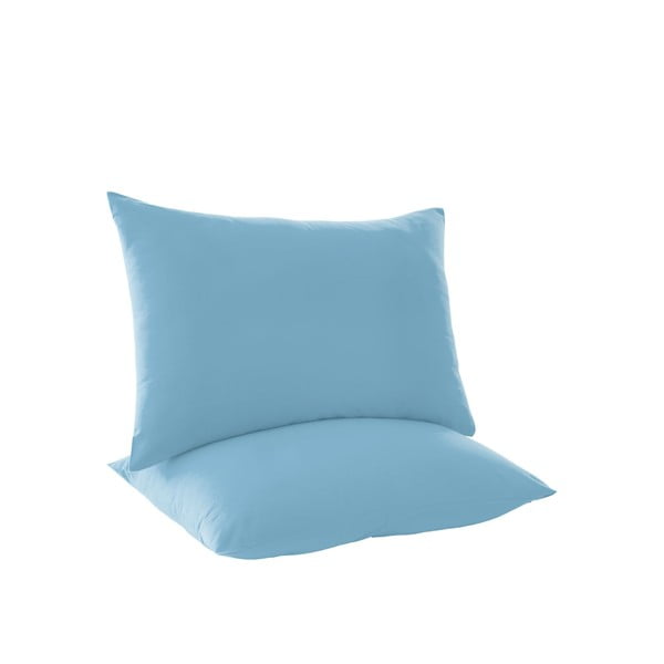 Zestaw 2 niebieskich poduszek bawełnianych EnLora Home DuzBoya Sea Blue, 50x70 cm