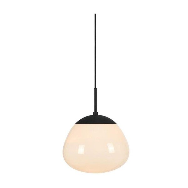 Biała/czarna szklana lampa wisząca ø 25 cm Rise – Markslöjd