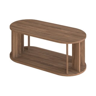 Stolik z blatem w dekorze drewna orzechowego 110x50 cm Nora – TemaHome
