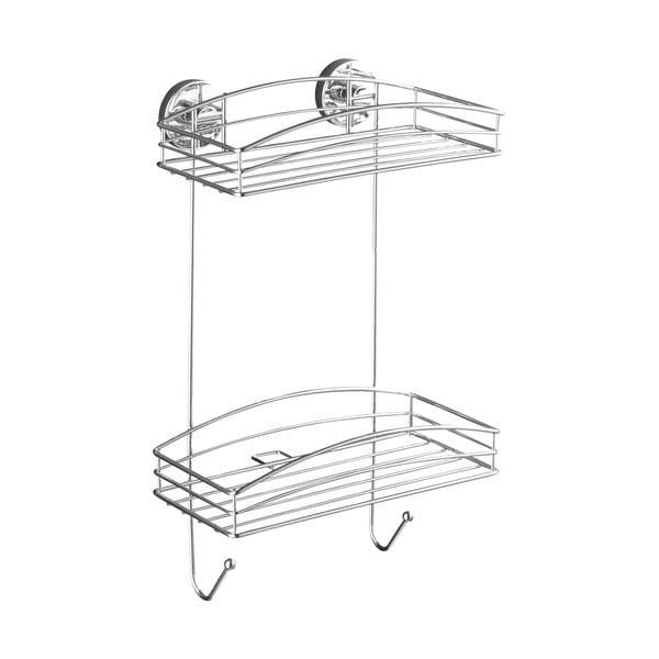 Półka 2-poziomowa z przyssawką Wenko Vacuum-Loc, do 33 kg-image-2