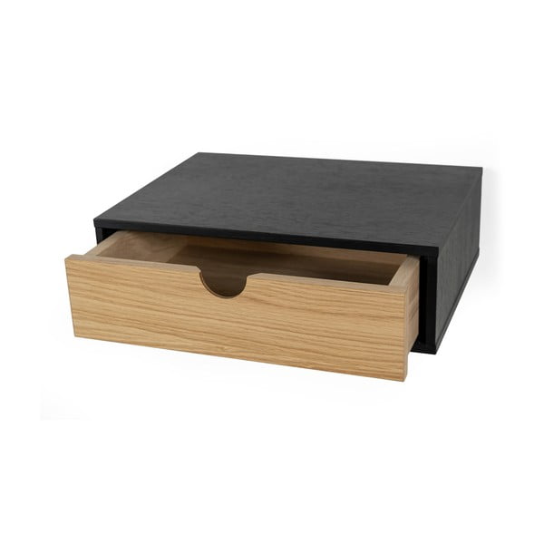 Czarna wisząca szafka nocna Woodman Farsta-image-2