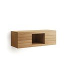 Niska wisząca szafka pod umywalkę z litego drewna tekowego 120x40 cm Yenit – Kave Home