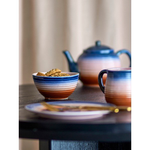 Niebieskie/pomarańczowe ceramiczne miski zestaw 4 szt. na zupę 350 ml Tatum – Bloomingville-image-1