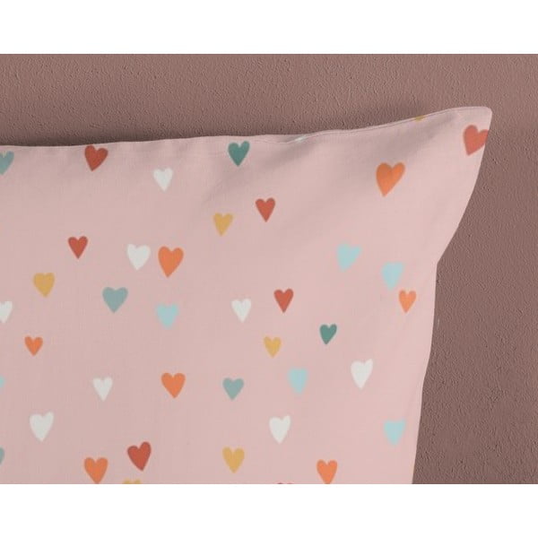 Różowo-beżowa bawełniana pościel dziecięca do łóżeczka 100x135 cm Louie – Good Morning-image-3