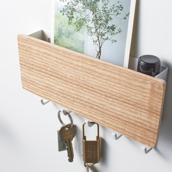 Biały wieszak na klucze z haczykami YAMAZAKI Rin-image-2