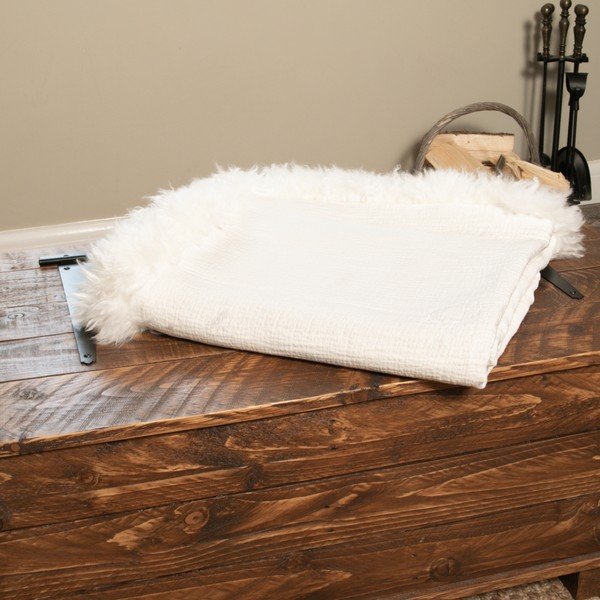 Lniano-futrzany koc 140x180 cm – Native Natural-image-2