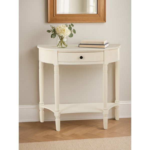 Biała konsola z litego drewna sosnowego 33x81 cm Heritage – Premier Housewares-image-2