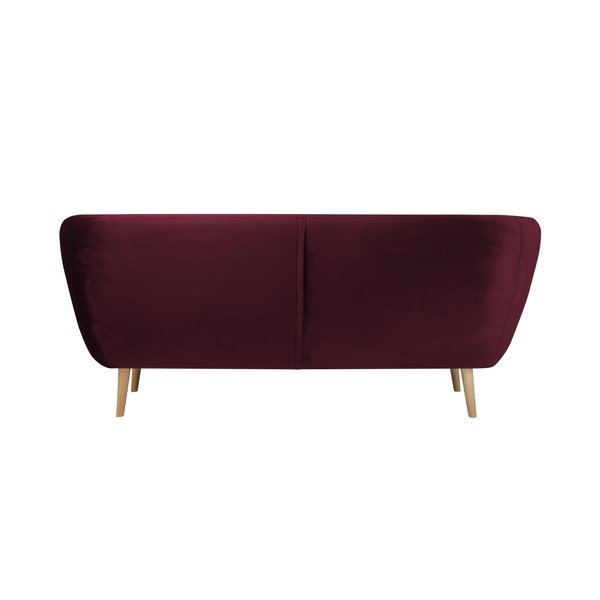 Bordowa sofa 3-osobowa Mazzini Sofas Benito-image-2
