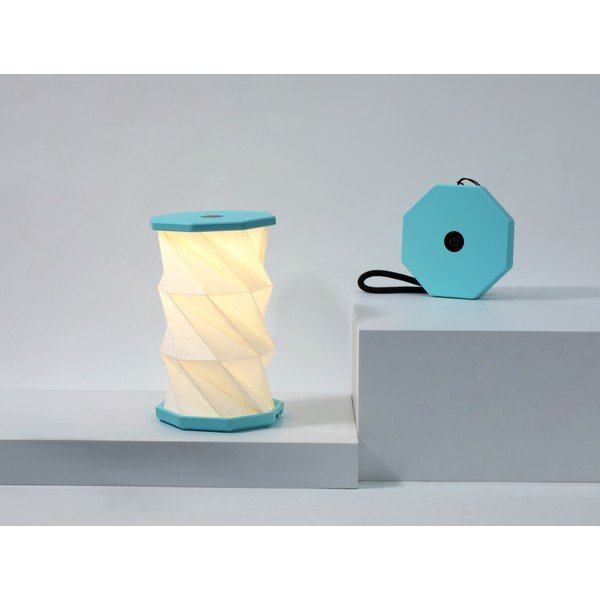 Biała/turkusowa dekoracja świetlna na USB ø 8 cm Twist – Gingko-image-3