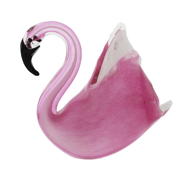 Różowa szklana figurka dekoracyjna Sophia Ladies Gifts Swan