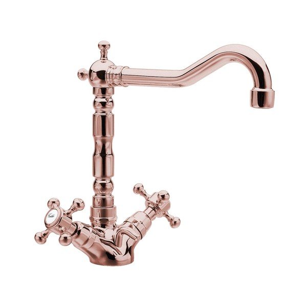 Różowa bateria umywalkowa stojąca Antea – Sapho