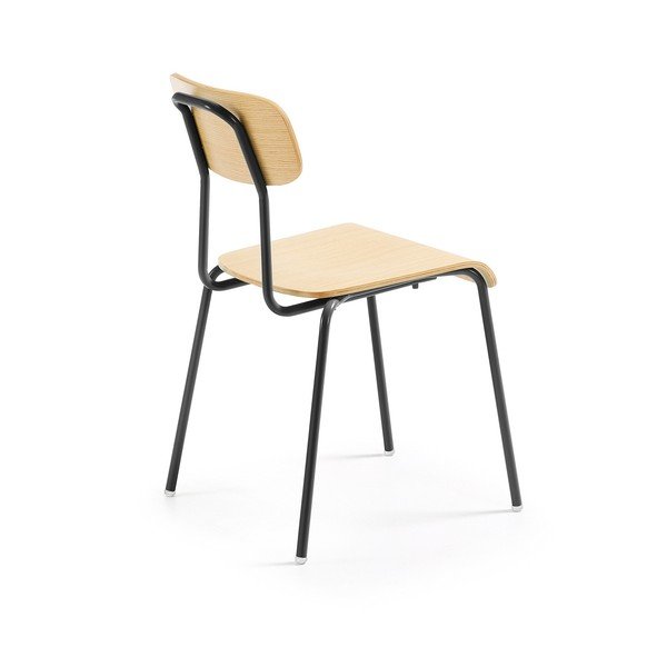Zestaw 4 krzeseł z czarnymi nogami La Forma Klee-image-3