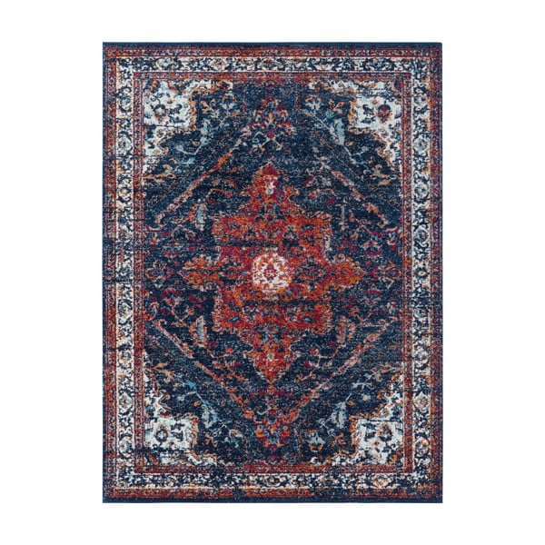 Niebiesko-czerwony dywan Nouristan Azrow, 200x290 cm