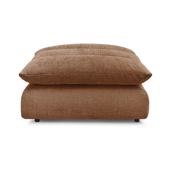 Pomarańczowy podnóżek z tkaniny szenilowej Neil – Bobochic Paris-image-3