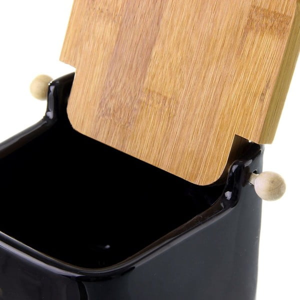 Czarny ceramiczny pojemnik na sól Unimasa, 750 ml-image-1