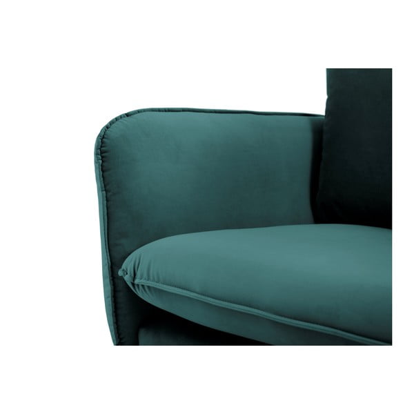 Ciemnozielona aksamitna sofa Cosmopolitan Design Vienna, 160 cm-image-4