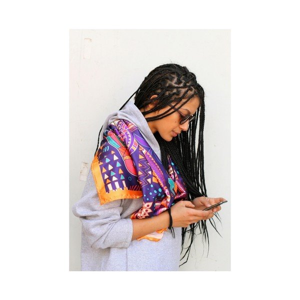 Szal damski Madre Selva Electric Animals, 70x50 cm-image-1