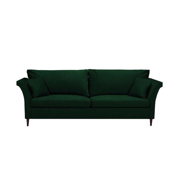 Zielona rozkładana sofa ze schowkiem Mazzini Sofas Pivoine