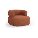 Ceglasty fotel z materiału bouclé Jenny – Micadoni Home