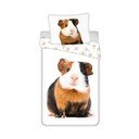 Biała bawełniana pościel dziecięca jednoosobowa 140x200 cm Guinea Pig – Jerry Fabrics