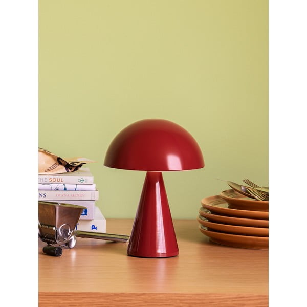 Czerwona lampa stołowa LED ze ściemniaczem (wysokość 20 cm) Mush – Hübsch-image-1