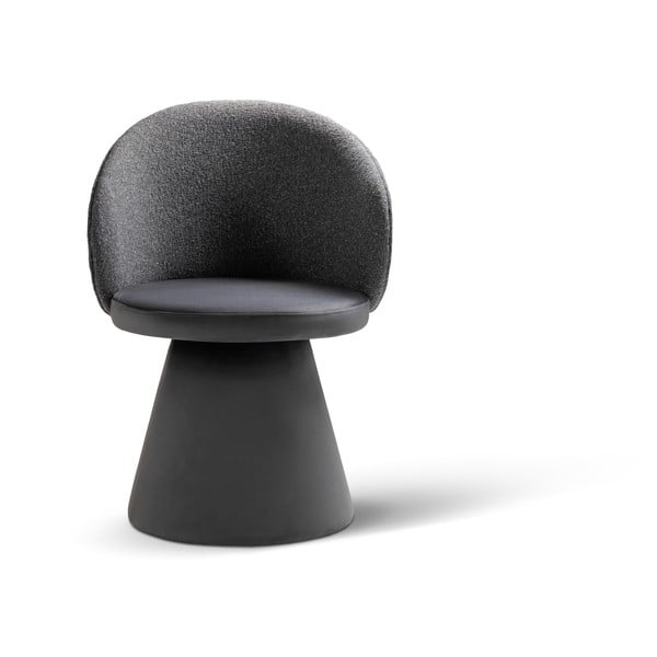 Ciemnoszary aksamitny fotel Inez – Micadoni 