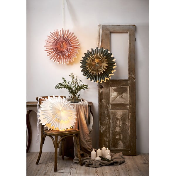 Różowa świąteczna dekoracja świetlna ø 50 cm Crystal – Star Trading-image-3