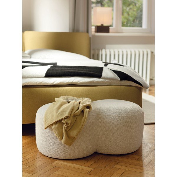 Beżowy puf z materiału bouclé Umbo – noo.ma-image-1