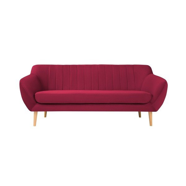 Ciemnoróżowa aksamitna sofa Mazzini Sofas Sardaigne, 188 cm