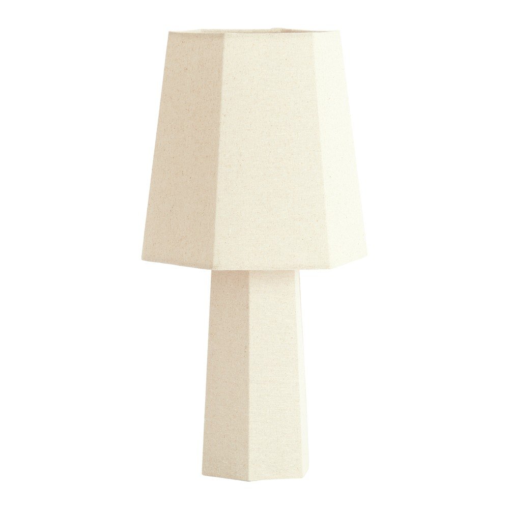 Kremowa lampa stołowa z tekstylnym kloszem (wysokość 50 cm) Musabo – Light & Living